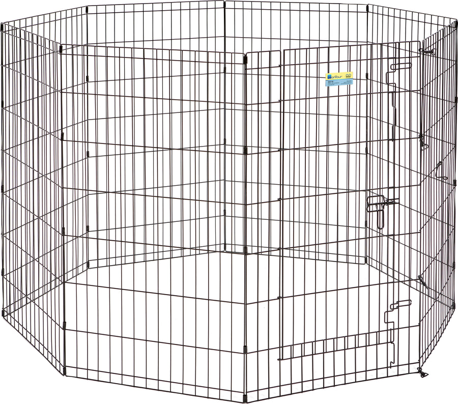 Midwest Homes Contour Exercise Pen W/Door, Black, 42 in - Exercise Pens