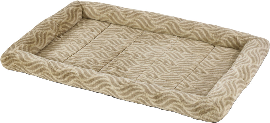 Midwest Homes Quiet Time Deluxe Wave Pet Bed, Tan, 42 in - Beds