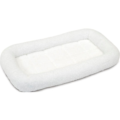 Midwest Homes Quiet Time Fleece Bolster Bed, White, 22 in - Beds