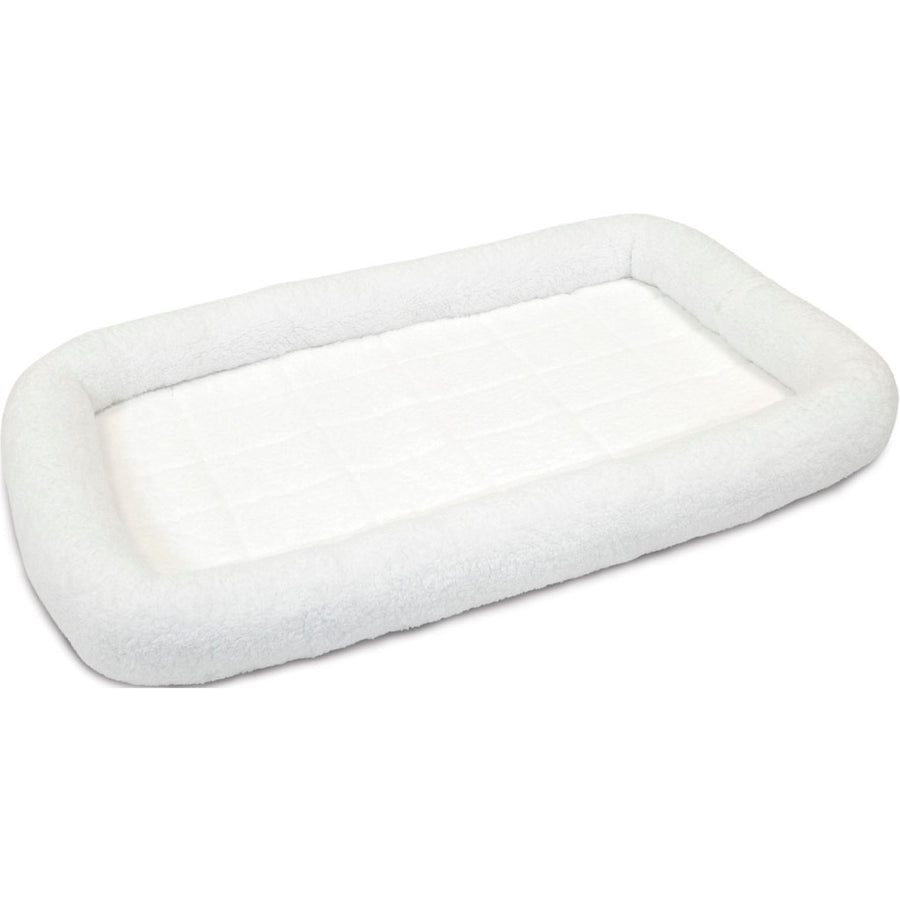Midwest Homes Quiet Time Fleece Bolster Bed, White, 36 in - Beds