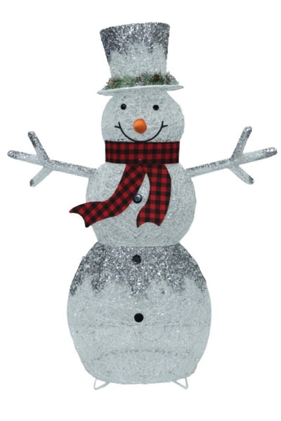 Santas Forest 56920 Pre-Lit Glitter Frosted Snowman