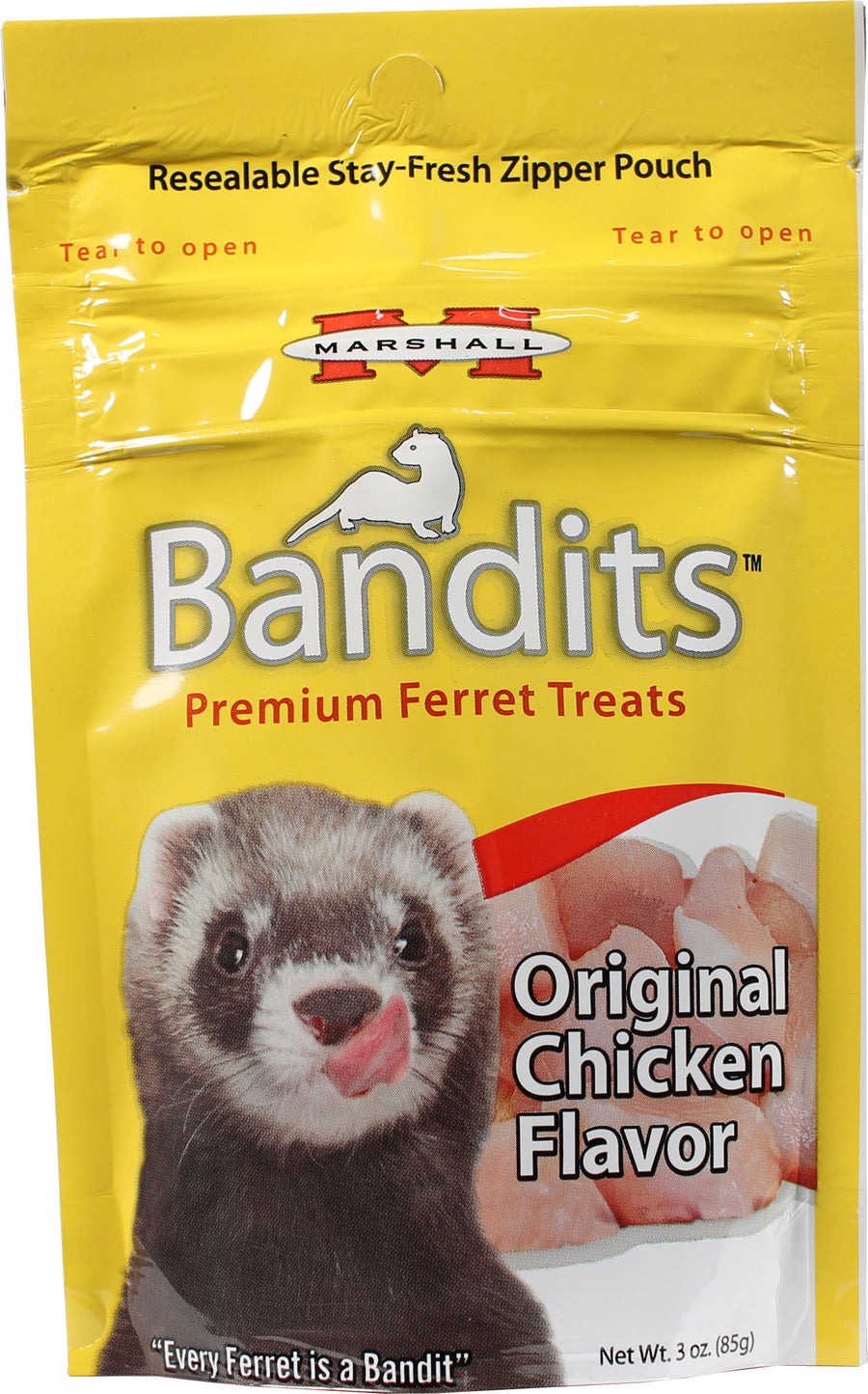 Marshall Bandits Premium Ferret Treats, Chicken, 3 oz - Edibles