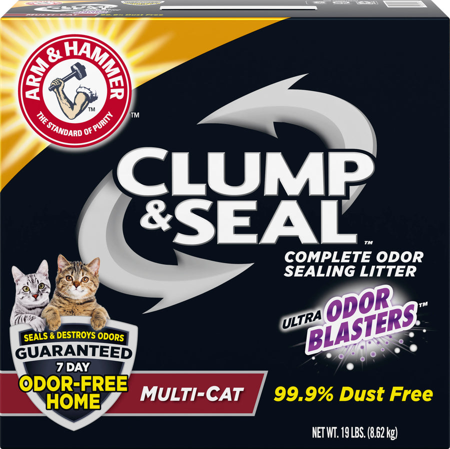 Arm & Hammer Clump & Seal Multi-Cat Litter, Fresh Scent, 19 lb - Clumping
