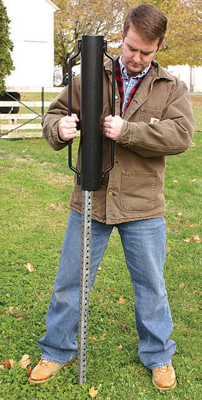Scenic Road Post Driver, Black, 3 in - Fence Construction Tools