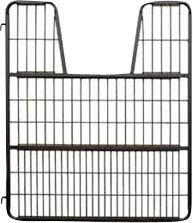 Scenic Road Stall Gate with Hinges with Yoke, Chrome, 52x42 in - Gates/Panels/Stall