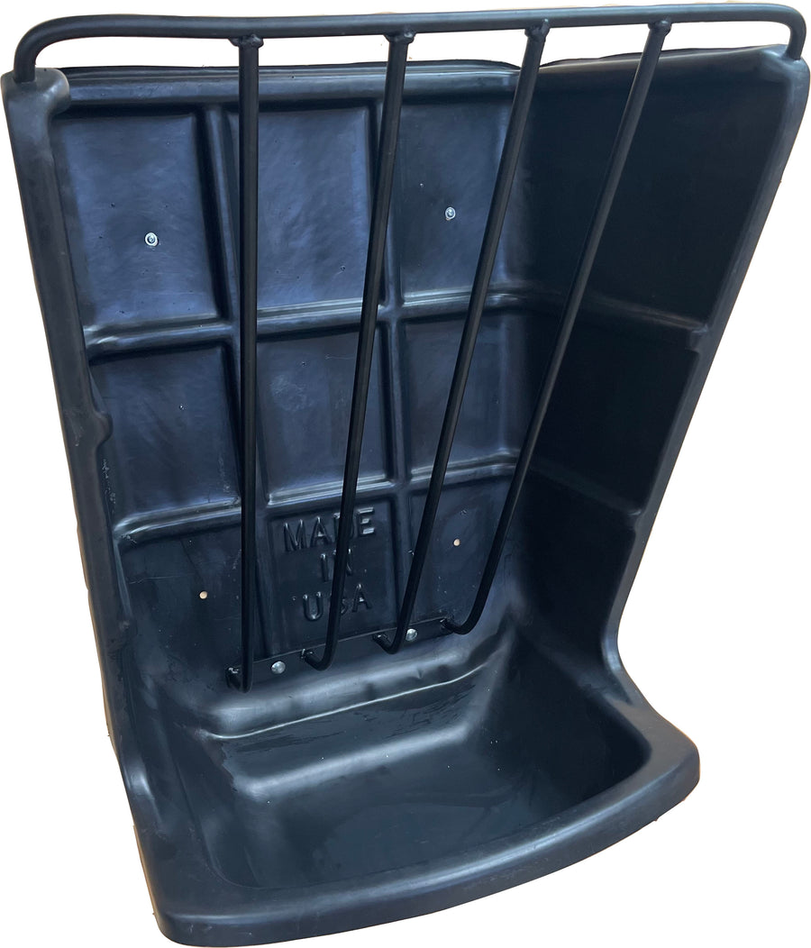 Scenic Road Heavy Duty Poly Hay and Grain Feeder, Black - Hay Rack/Feeder
