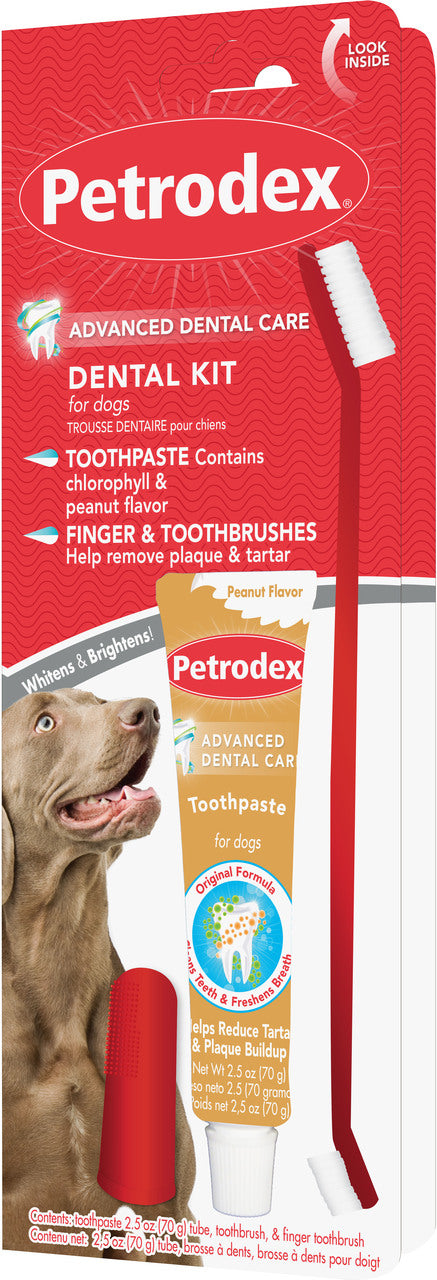 Sentry Petrodex Dental Kit for Dogs, Peanut, 2.5 oz - Dental Care