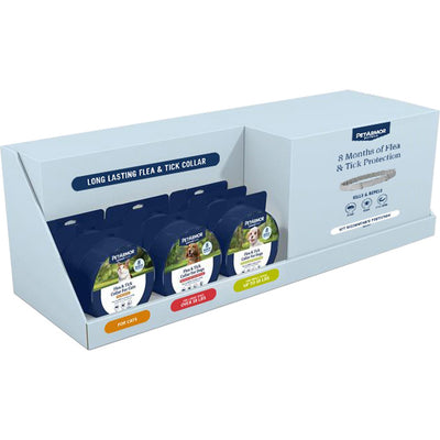 Petarmor Extend Flea and Tick Collar Display, Assorted, 9 pc - Collars