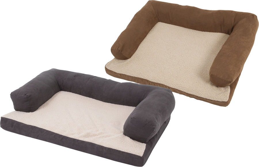 Aspen Pet Bolster Orthopedic Pet Bed, Assorted, 35x25 in