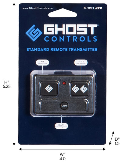 Ghost Controls AXS1 Series Remote Control Transmitter