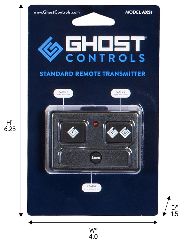 Ghost Controls AXS1 Series Remote Control Transmitter