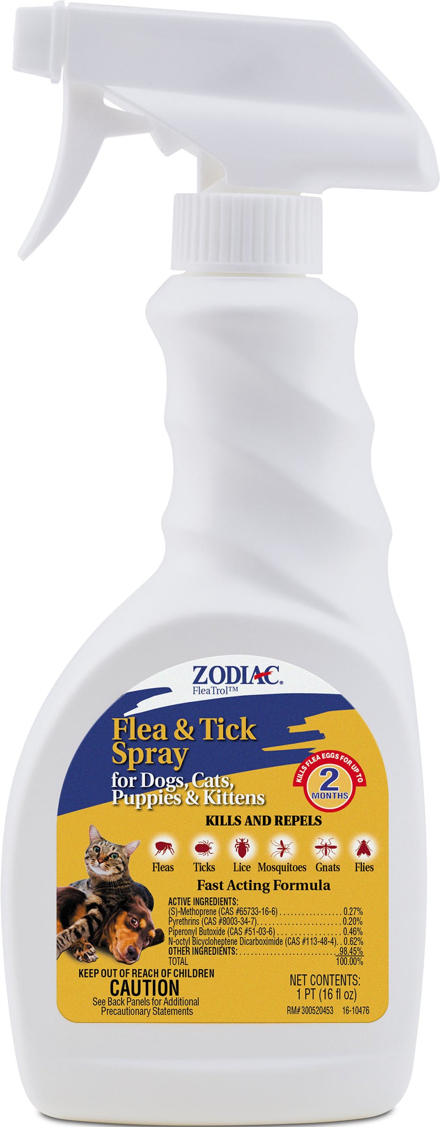 Zodiac Flea & Tick Spray for Dogs & Cats, 16 oz - Sprays