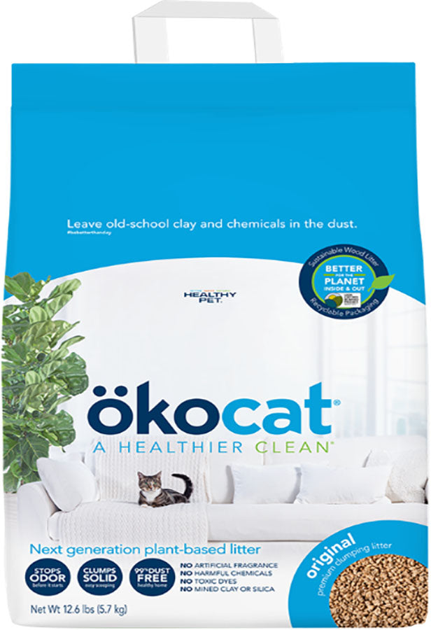 Okocat Original Premium Clumping Cat Litter, 12.6 lb