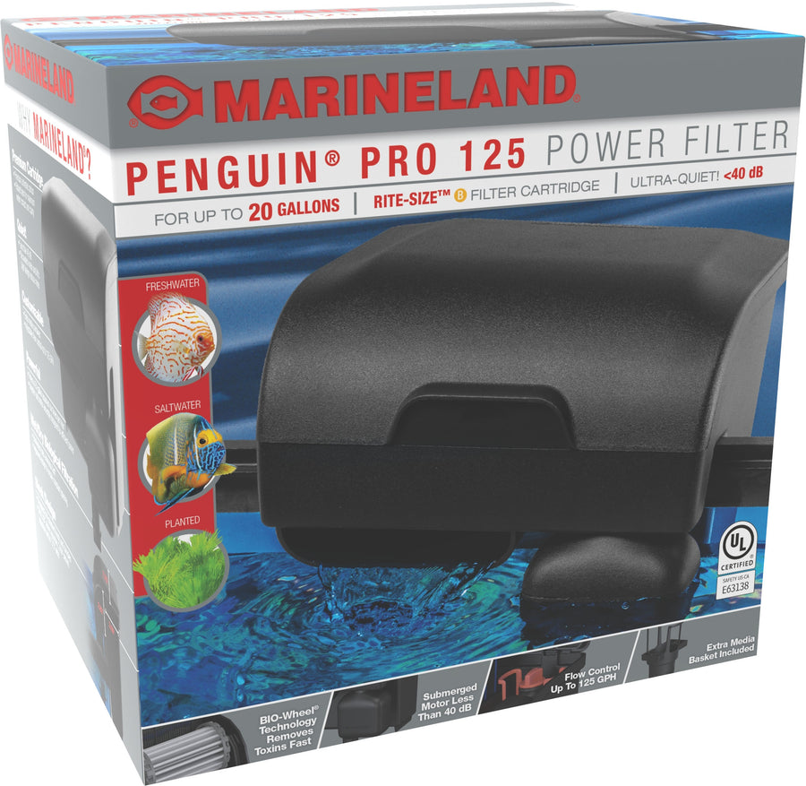 Marineland Penguin Pro 125 Power Filter, Up to 20 gal - External Filters