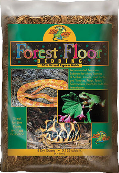 Zoo Med Forest Floor Bedding, Green/Brown, 4 qt - Bark