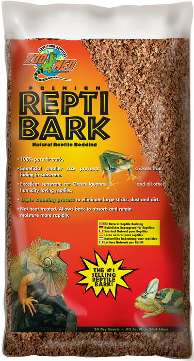 Zoo Med Premium Repti Bark Natural Reptile Bedding, Natural, 24 qt