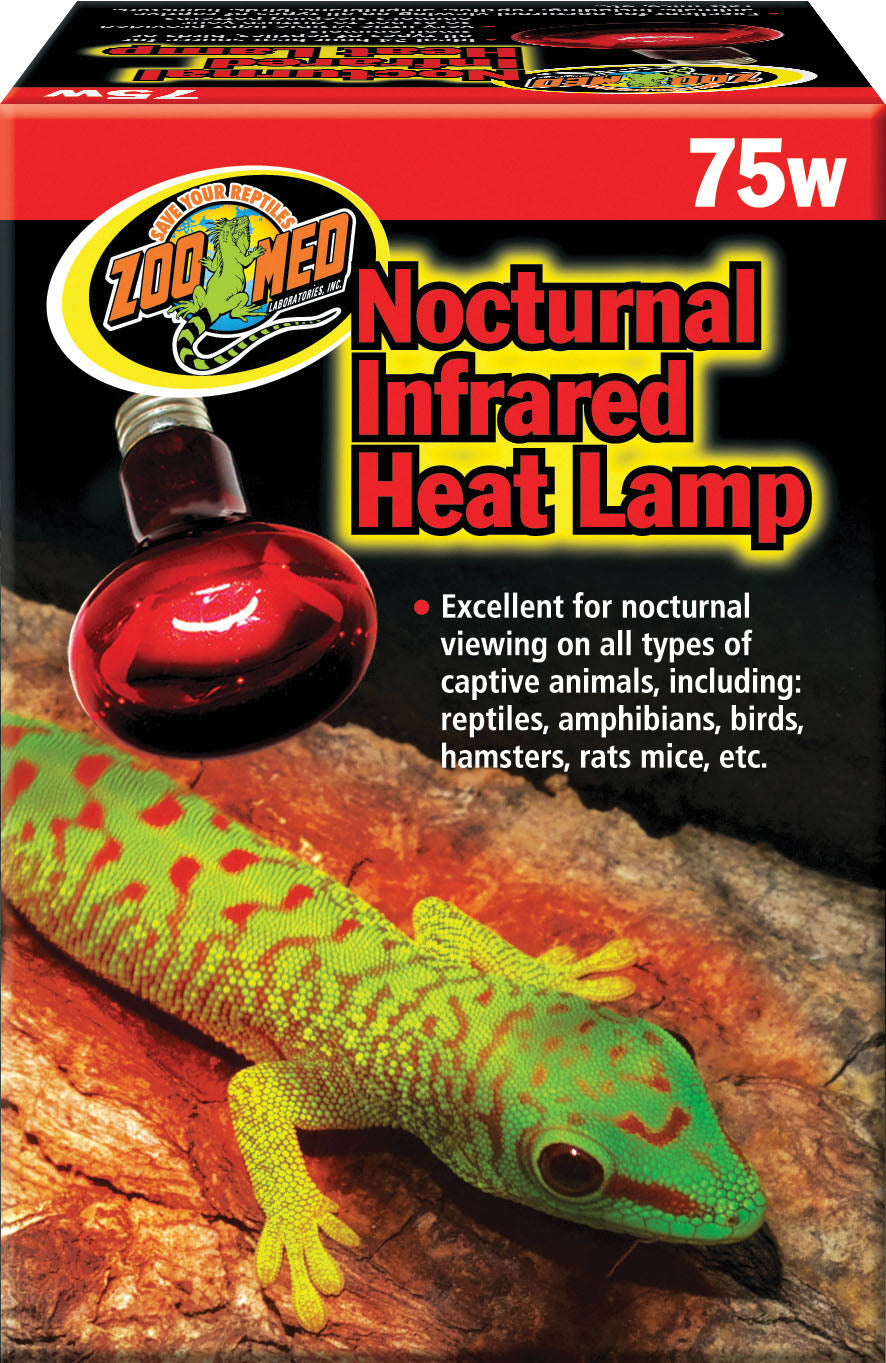 Zoo Med Nocturnal Infrared Heat Lamp, Red, 75 Watt - Incandescent