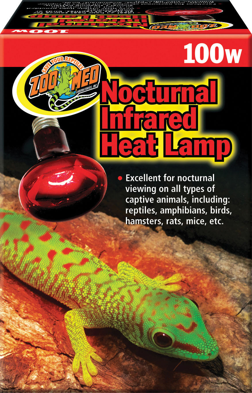 Zoo Med Nocturnal Infrared Heat Lamp, Red, 100 Watt - Incandescent