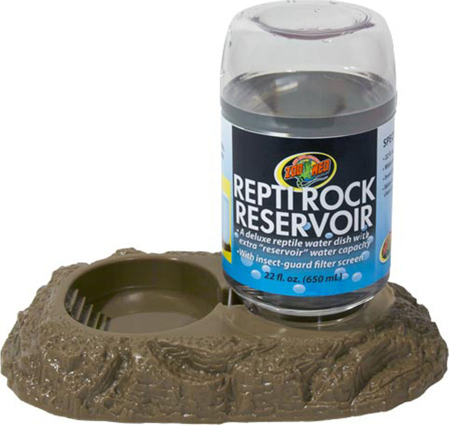 Zoo Med Repti Rock Reservoir, Brown, 22 oz - Dishes