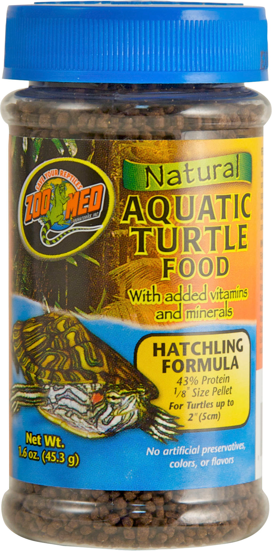Zoo Med Natural Aquatic Turtle Food Hatchling Formula, 1.6 oz - Turtle/Tortoise