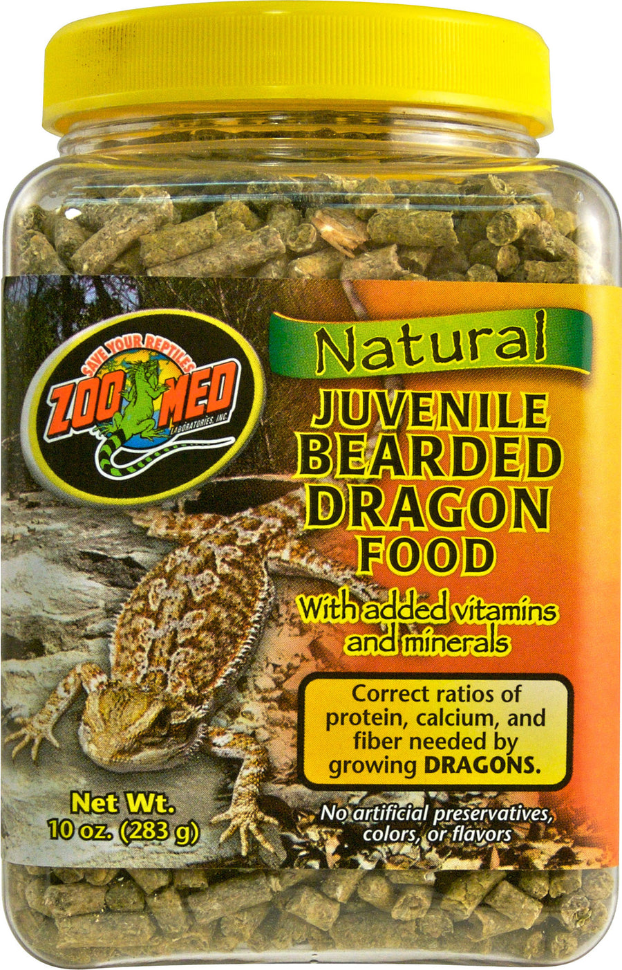 Zoo Med Natural Bearded Dragon Food Juvenile Formula, 10 oz