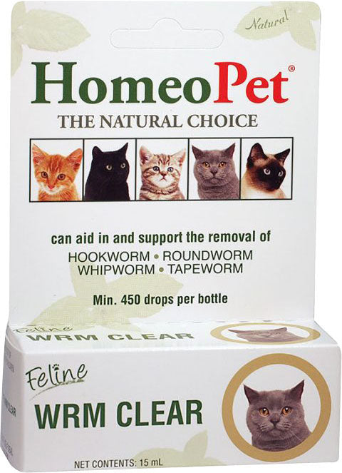 Homeopet Feline Worm Clear, 15 ml - Wormers