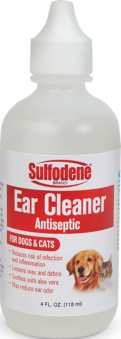 Sulfodene Ear Cleaner Antiseptic for Dogs & Cats, 4 oz - Ear Care