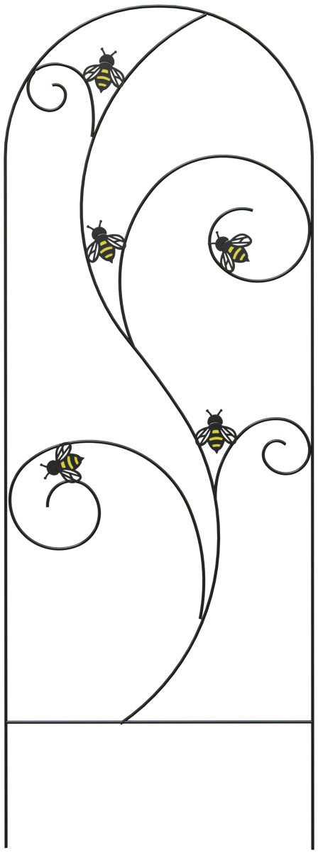 Panacea Products Bee-Conscious Garden Trellis, Black, 66 in - Arbors & Trellis