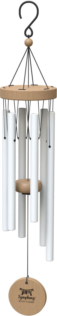 Panacea Products Nordic Habitat Wind Chime w/ Matte Finish, White, 24 in - Statuary, Wind Spinners/Chimes