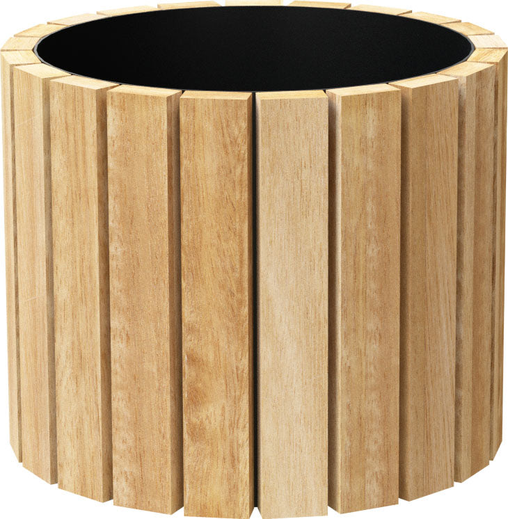 Panacea Products Cedar Slat Wood Planter W/Plastic Fabric Liner, 9x10.25 in - Planters Specialty