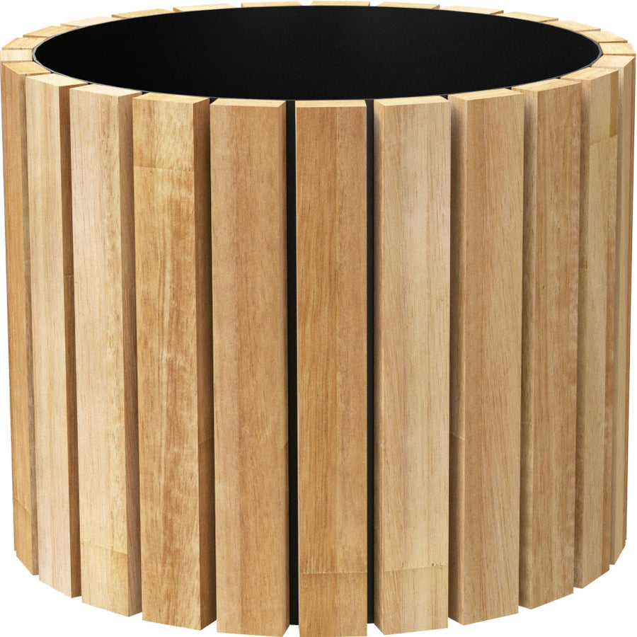 Panacea Products Cedar Slat Wood Planter W/Plastic Fabric Liner, 10.75x12 in - Planters Specialty