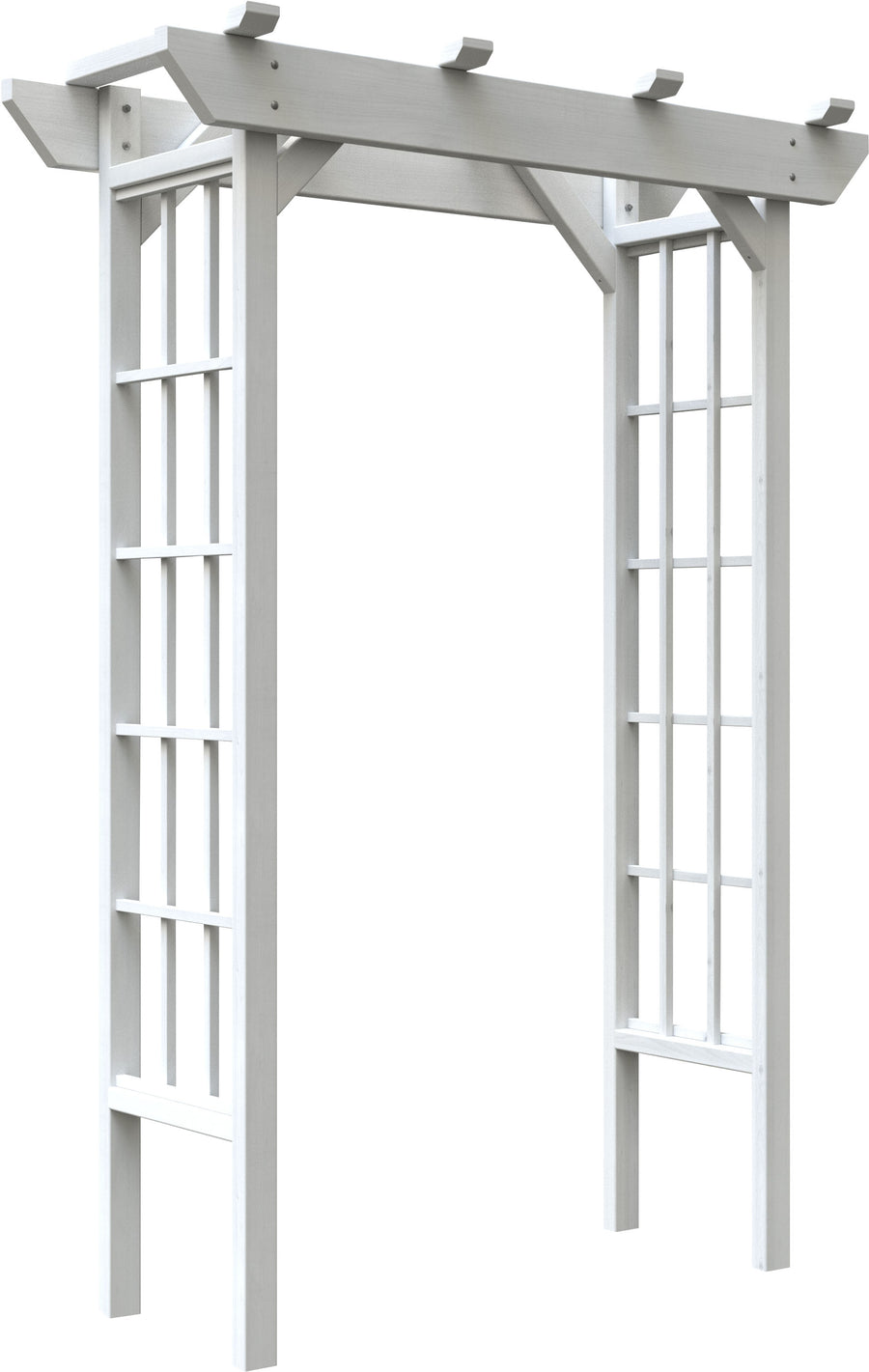 Panacea Products Chesapeake Wood Arbor, White, 84 in - Arbors & Trellis