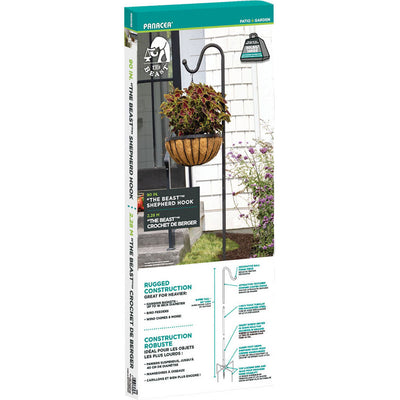 Panacea Products The Beast Heavy Duty Single Shepherd Hook, Black, 90 in - Hooks-Shepherd