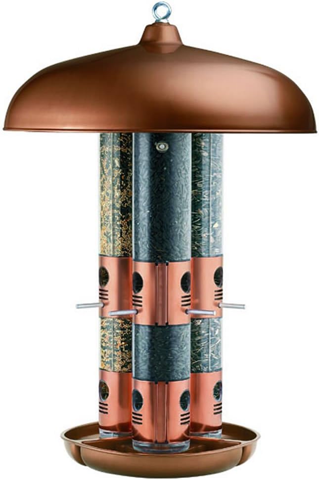 Perky-Pet 7103-2 Copper Finish Triple Tube Bird Feeder