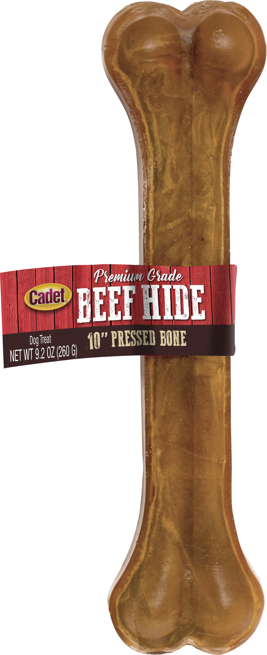Cadet Gourmet Pressed Rawhide Bone, 10 in - Rawhide/ Body Parts