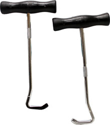 Partrade Flat End Boot Hook W/Plastic Handle, Silver, 8.5 in - Accessories
