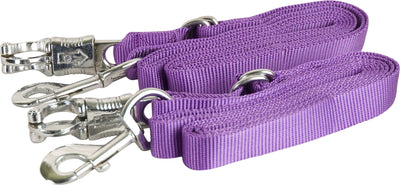 Gatsby Adjustable Nylon Cross Ties W/Panic Snap, Purple, 5-9 ft
