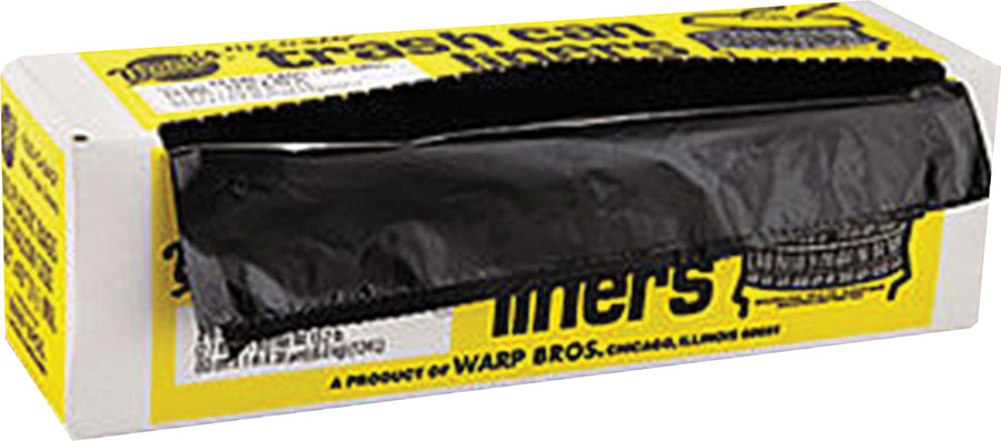 Warp's Flex-O-Bag Trash Can Liners, Black, 33 gal-100 ct - Trash Bags
