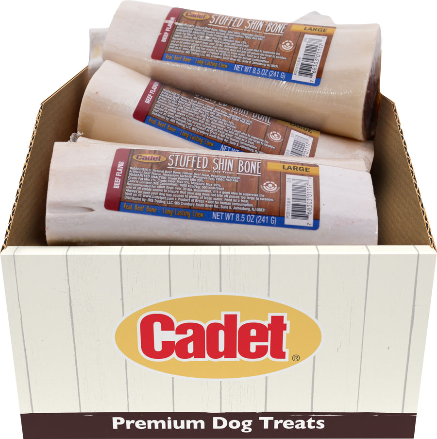 Cadet Stuffed Shin Bone, Beef, 5-6 in - Rawhide/ Body Parts