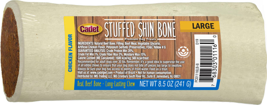 Cadet Stuffed Shin Bone, Chicken, 5-6 in - Rawhide/ Body Parts