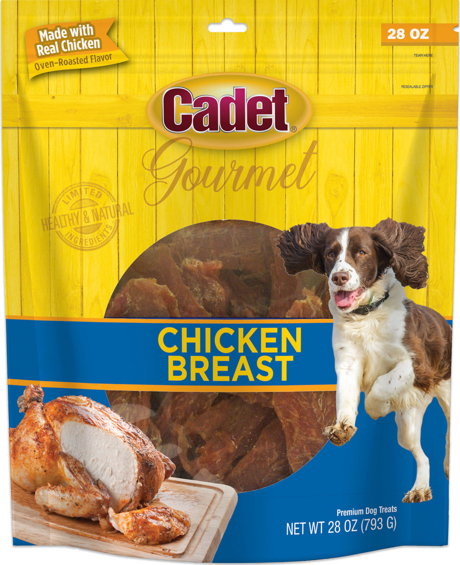 Cadet Gourmet Chicken Breast Dog Treats, Chicken, 28 oz - Long Lasting Chews