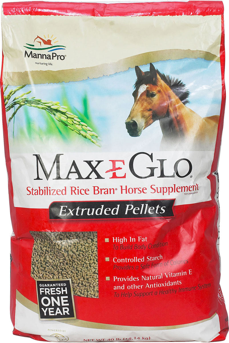Manna Pro Max-E-Glo Rice Bran Supplement, 40 lb - Multi-Purpose