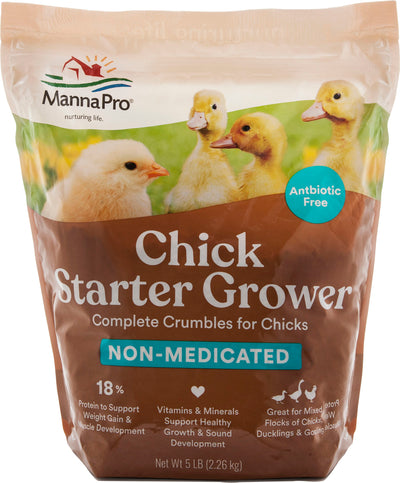 Manna Pro Chick Starter Non-Medicated Crumbles, 5 lb - Starter Feed