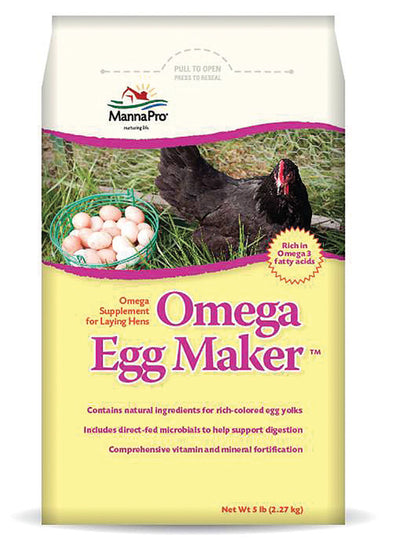 Manna Pro Omega Egg Maker Supplement, 5 lb - Layer Feed