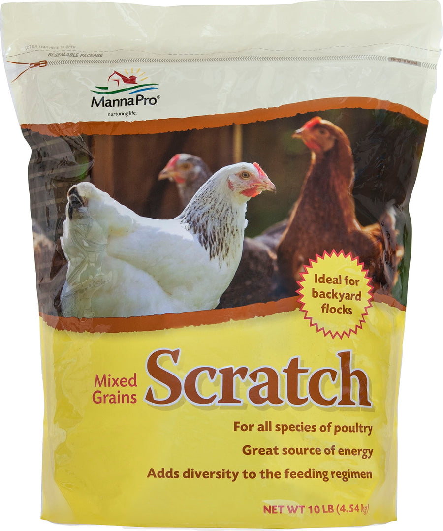 Manna Pro Scratch Mixed Grains for Poultry, 10 lb - Scratch Feed