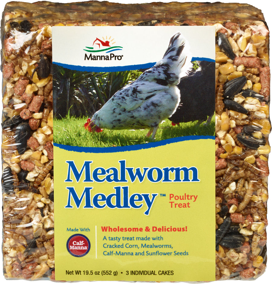 Manna Pro Mealworm Medley Poultry Treat, 19.5 oz - Mealworms