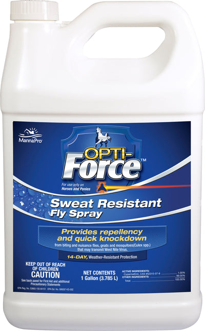 Opti-Force Sweat Resistant Fly Spray, 1 gal - Ready to Use