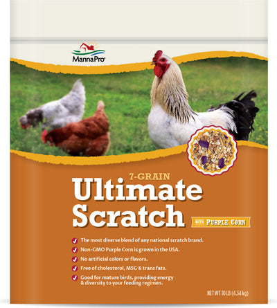 Manna Pro Seven Grain Ultimate Scratch W/Purple Corn, 10 lb - Scratch Feed