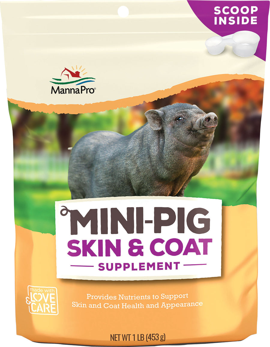 Manna Pro Mini-Pig Skin & Coat Supplement, 1 lb - Nutritional Feed