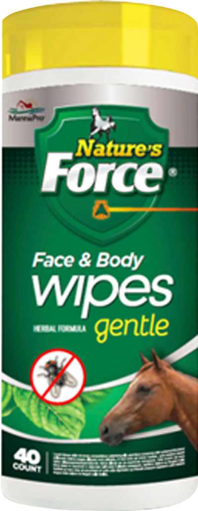 Nature's Force Face & Body Wipes, 40 ct
